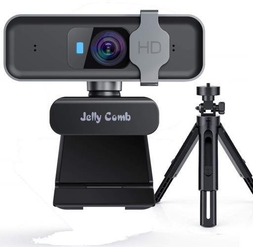 Jelly Comb 1080P HD USB Webcam mit Objektivdeckel + Stativ