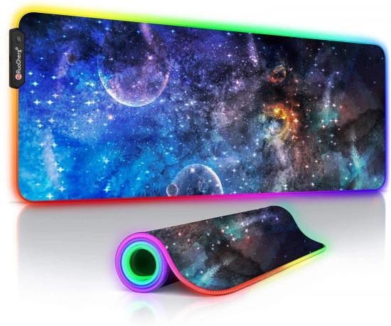 Gaming Mousepad RGB Mauspad 800x300 mit 14 Beleuchtungs Modi