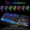 Gaming Mousepad RGB Mauspad 800x300 mit 14 Beleuchtungs Modi